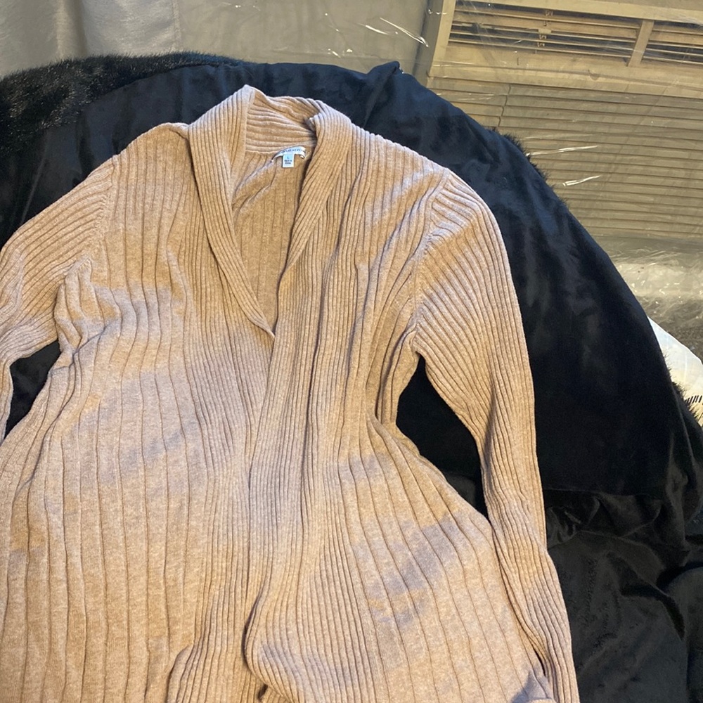 Tan ribbed cardigan